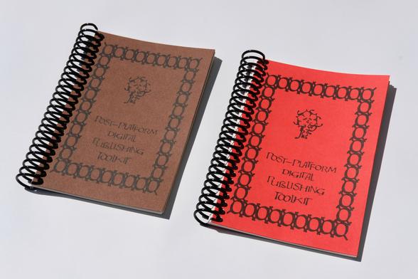 Two zines, with the title "Post-Platform Digital Publishing Toolkit"