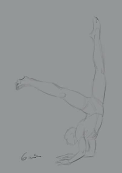 Earlier stage in faded rougher lines