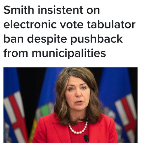 Smith insistent on
electronic vote tabulator
ban despite pushback
from municipalities