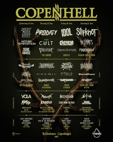 CopenHell 2025, full four day lineup poster.
