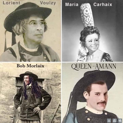 Lorient Voulzy
Mariah carhaix
Bob Morlaix
Queen Amman

Avec les chanteurs incrustées dans des images de costumes traditionnel breton