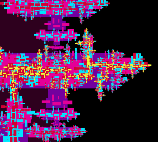 Zoom into the right side of previous fractal.