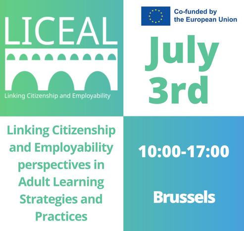 📆 July 3rd
⏰10:00 AM - 5:00 PM
📌"Room Barcelona" in la Kop Bruxelles - Rue Coenraets, 72 – 1060 Saint-Gilles

Attend both session, about the Policy level in the morning, and practionner-oriented in the afternoon :
📑10AM -12PM : Policy Workshop "Basic Skills or Transversal Competences? Meeting on citizenship dimension of basic skills for policy and practice"
🥪 12 PM - 2PM Convivial Lunch
⚙️ 2PM -5PM "Let's get practical" session 

Registration is free and recommended !