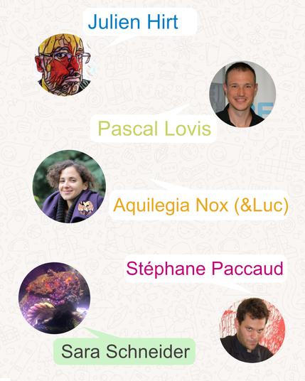 Julien Hirt
Pascal Lovis
Aquilegia Nox
Stéphane Paccaud
Sara Schneider