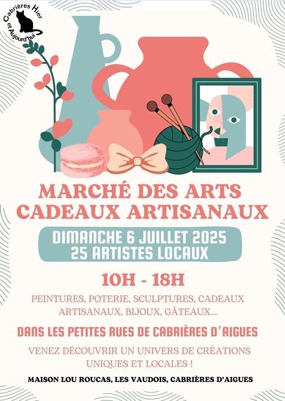 Affiche marché créateurs Cabrières d'Aigues