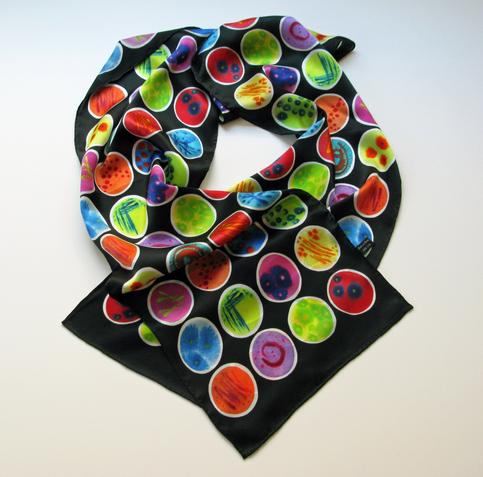 black petri dish scarf