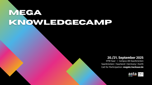 MegaKnowledgecamp

20.-21. September 2025
Saarbrücken