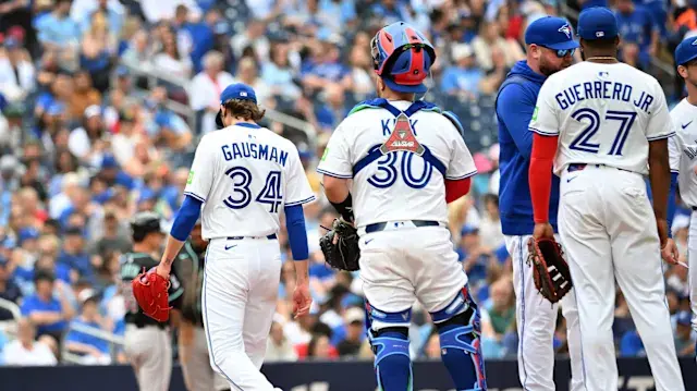 Toronto Blue Jays pitcher Kevin Gausman is in some serious trouble