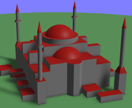 Hagia Sophia (Holy Wisdom) 3D rendered
