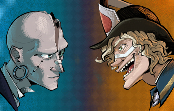 Efron Weisz and Florian Brand, both from IdentityV, facing each other.