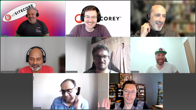 Screenshot of attendees on the June 20, 2025 #SitecoreLunch call.