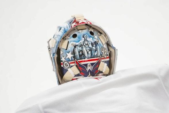 Logan Thompson debuts new Capitals mask features historical landmarks from around Washington DC