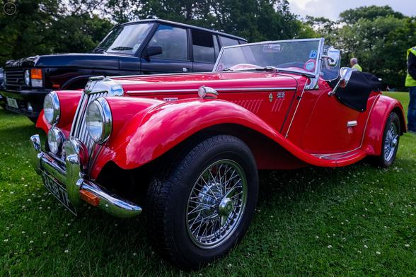 red MG sports car