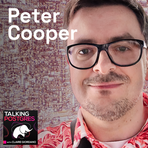 Photo of Peter Cooper, the founder & editor of Postgres Weekly (as well as 6 other popular developer newsletters that reach nearly half a million developers each week), wearing dark framed eyeglasses, a Hawaiian shirt, and with just a hint of a smile on his face