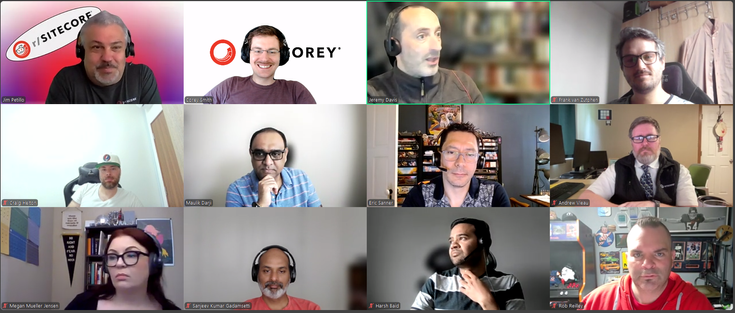 Screenshot of attendees on the June 20, 2025 #SitecoreLunch call.