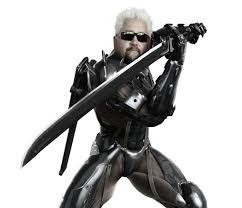 Guy Fieri’s head shopped onto solid snake’s body