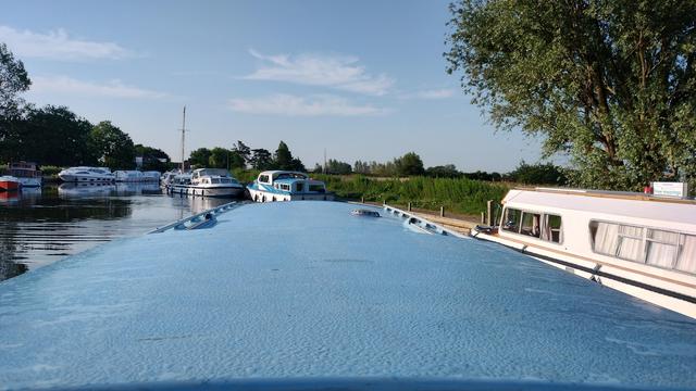 Looking back towards the mooring we spent the night at just above Ludham Bridge.