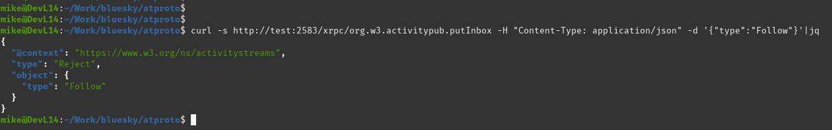 sample inbox rejection using the putInbox method