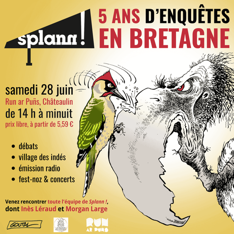 "Splann !" fête ses cinq ans d'enquêtes en Bretagne, le 28 juin, à Châteaulin (29).
