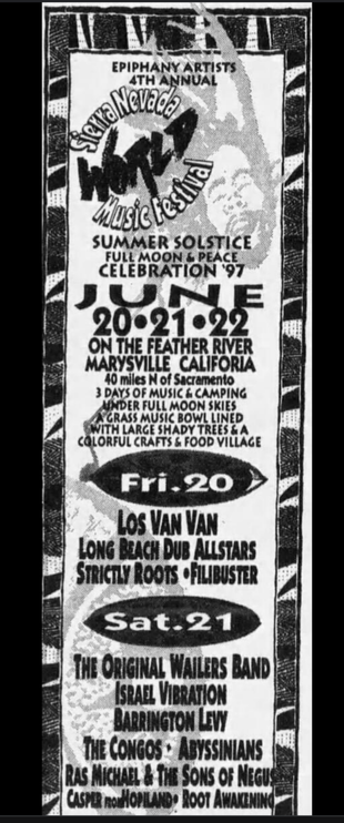 SUMMER sOLSTICE 



 Los VAN VAN 8 | Long Buach Dub ALLstars |  STRICTLY ROOTS FILIBUSTER THE CONGOS * ABYSSINIANS