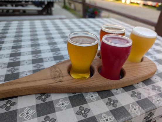 A flight of beers