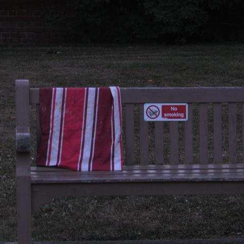 No smoking bench