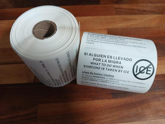 2 rolls of flyers