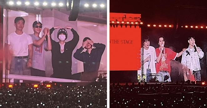 OT7 at the Festa Episode of JHope's Final Hope on the Stage Shows in Seoul. Pics of Tae, Joon, Yoongi and Jimin in the audience while Jin, Hobi and JHope are onstage.