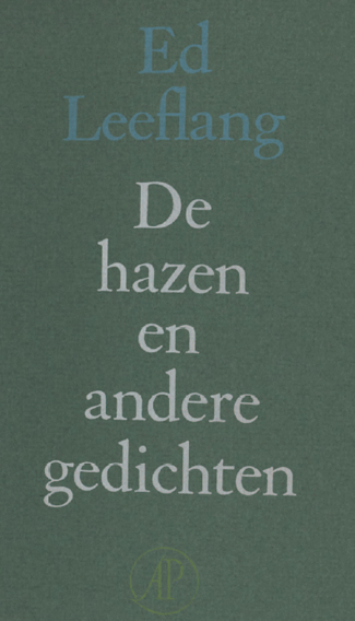 Omslag van de bundel "De hazen en andere gedichten" van Ed Leefland. De Arbeiderspers, 1983.