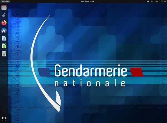 Screenshot of GendBuntu desktop