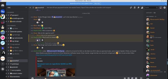 Die IRC-Ansicht ist in Discord Pflicht für jede/n der damals dabei war. 2025, Marcel Dörpinghaus