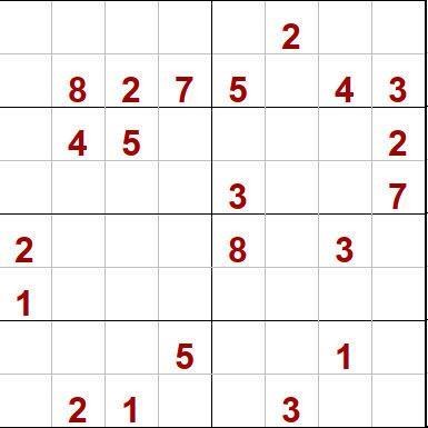 Grille de sudoku 8x8 niveau moyen :

____|_2__
_827|5_43
_45_|___2
____|3__7
2___|8_3_
1___|____
___5|__1_
_21_|_3__