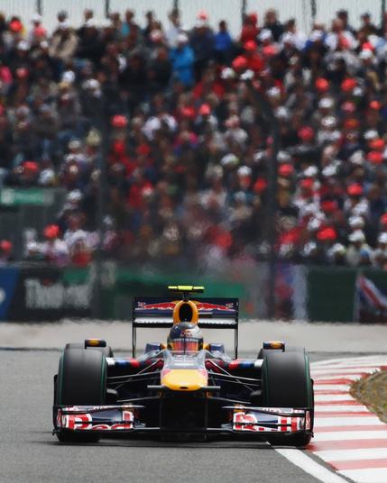 Sebastian Vettel on track at the 2009 British GP.