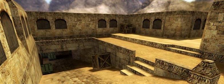 Entrance to the underpass in de_dust. Millions of hours were spent slaughtering virtual players in this tiny map.