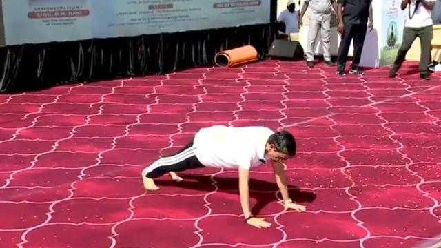 73 years young: Tamil Nadu Governor RN Ravi energizes crowds with 51 push-ups on International Yoga Day