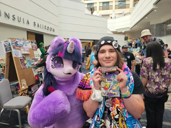 me with a twilight sparkle pony suiter