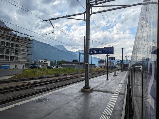 Obligatory for every Warhammer fan: photo of the station name plate Altdorf.