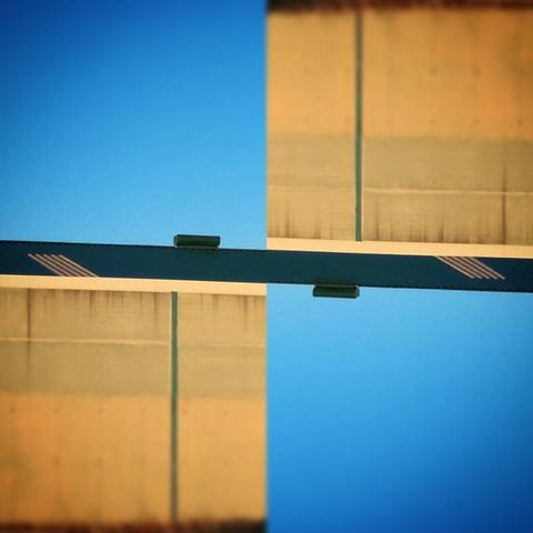 A symmetrical view of a building
