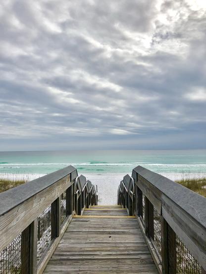 Boardwalk from my hotel to the beach at Fort Walton Beach , FL 2017