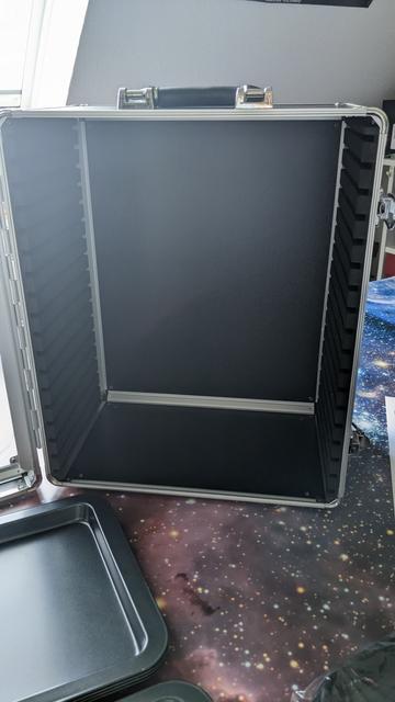 An empty transport box
