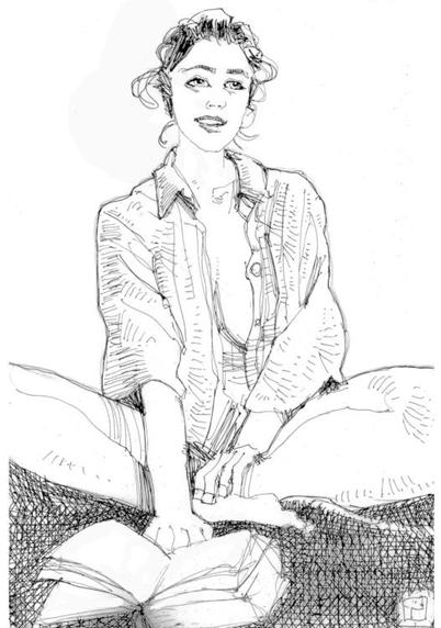 drawing of a woman