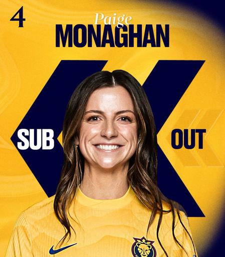 Sub Out: Paige Monaghan