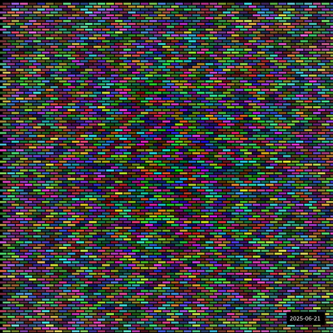 Mosaico com quadrados em uma grade