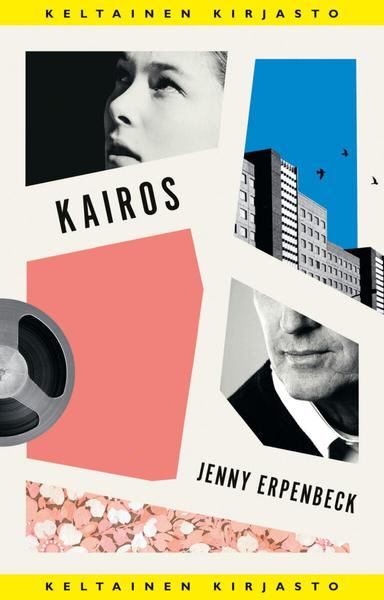 Kairoksen kannessa on mosaiikkiruutuja, kuin kaupungin kortteleita: on mustavalkoinen valokuva nuoren naisen kasvoista, vaaleanpunainen monikulmio jonka päällä on kelanauhurin nauhakela, kuva kerrostalorivistöstä sinisellä taivaalla, mustavalkoinen valokuva miehen leuasta ja kukkatapettia.