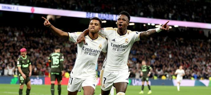 Rodrygo y Vinicus durante un partido en 2024. / Florencia Tan Jun