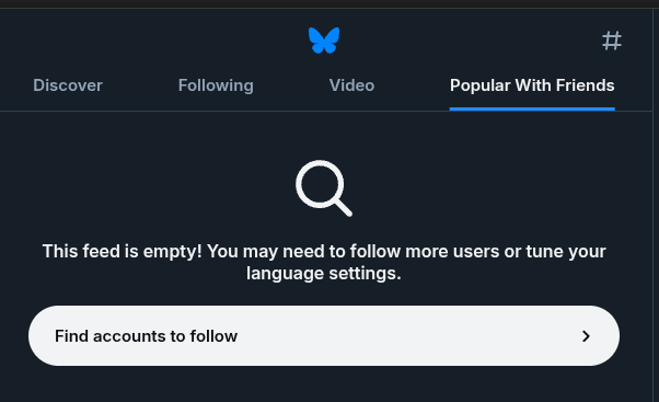 Even your friends don't follow cool people.