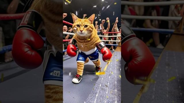 【＃shorts】ボクサータイガ君(ง ˙ω˙)วﾅｸﾞｯﾀﾙﾃﾞ　#capcut #猫動画 #cat #茶トラ #茶トラ猫 #ボクシング #ボクサー