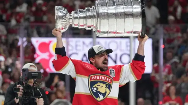 Florida Panthers Forward Brad Marchand Chirps Vancouver Canucks After Winning the Stanley Cup