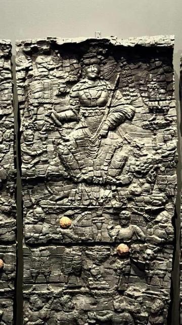 Texture on a burned 6th century wood carving.