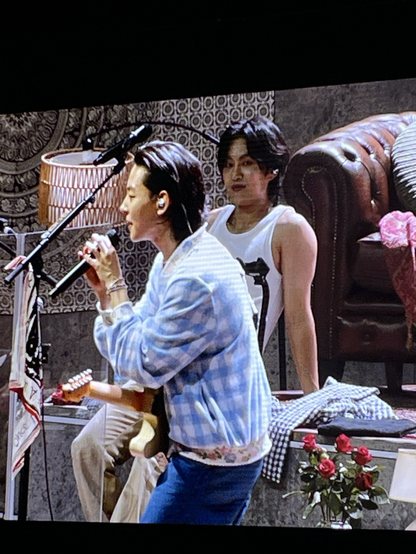 Woosung and Hajoon on stagescreen